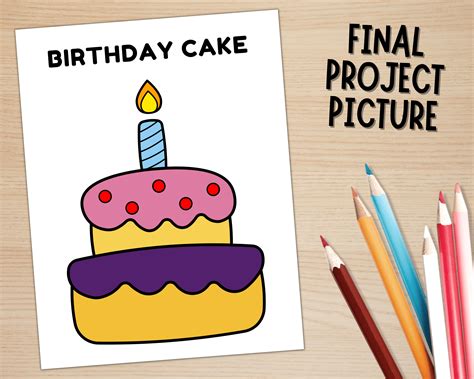 Printable Birthday Cake Craft Template for Kids | Birthday Activities