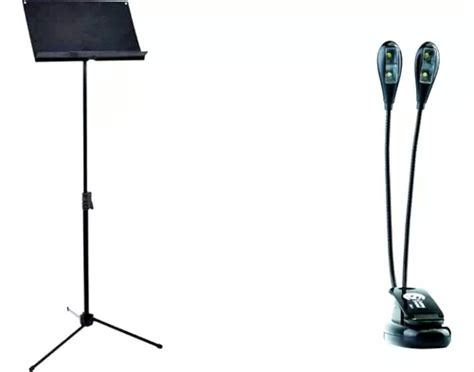 Kit Estante Partitura Refor Ada A O Luminaria Led E Clip