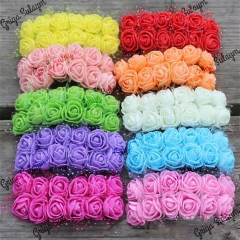 Jual Bunga Flower Mawar Spons Tule Flowers Crown Shopee Indonesia