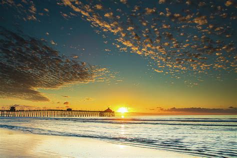 Sunset Imperial Beach Pier, San Diego. Photograph by John Morris - Pixels