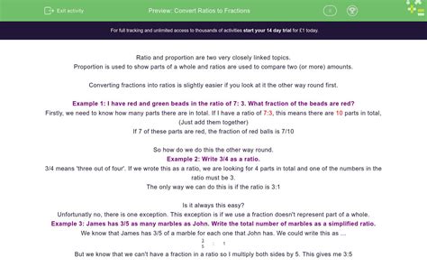 Convert Ratios To Fractions Worksheet Edplace