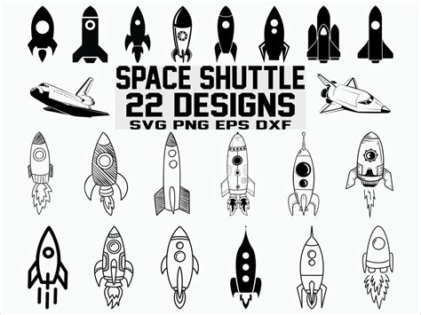 Space Shuttle Vector Silhouette