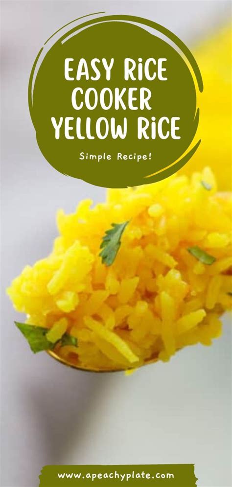 Easy Rice Cooker Turmeric Yellow Rice Recipe Yellow Rice Recipes