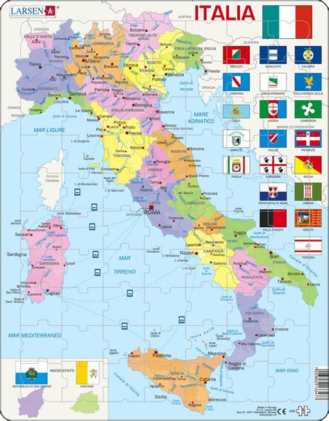 Political Map Of Italy In English - Emilia Natividad