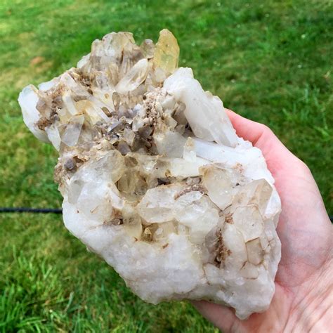 Large Quartz Crystal Cluster Plate