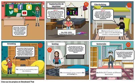 Peligros Redes Sociales Storyboard By 5aa53809