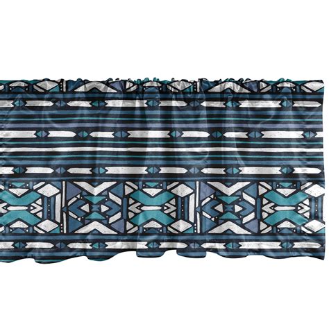 Aztec Window Valance Pack Of 2 Assortment Of Prehistoric Geometric