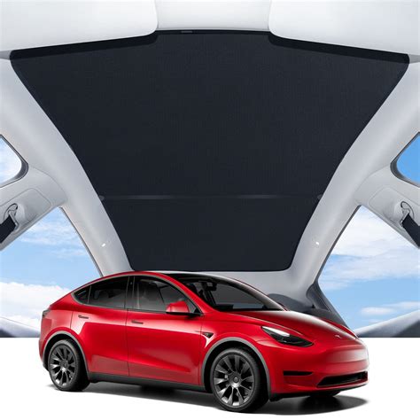 Buy BASENOR 4PCS Tesla Model Y Glass Roof Sunshade Sunroof Heat