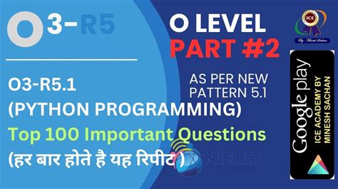 O Level Python MCQ Top Questions And Answers Top 50 Python MCQs For