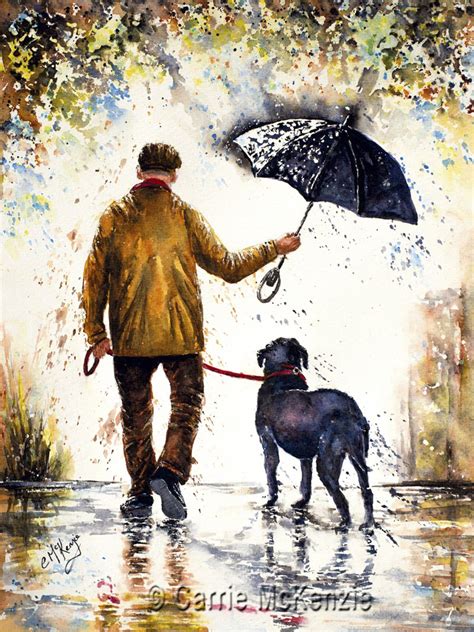 Man and Dog painting: A DOG'S BEST FRIEND... - Carrie McKenzie Art