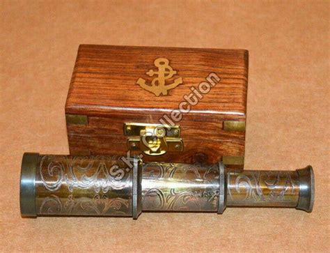 Antique Vintage Maritime 6 Brass Telescope Marine Spyglass Scope W Wooden Box At Rs 10 Piece