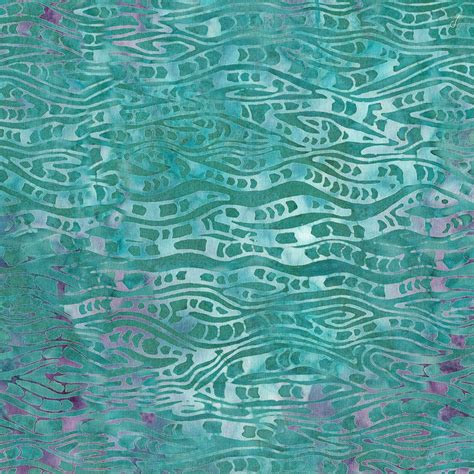 Island Batik Quilting Fabric Lavandin Claudia Pfeil Bark Multi Teal