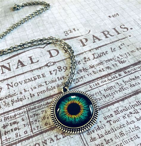 Eyeball Necklace Jewelry Glass Eyeball Jewelry Hazel Eye Etsy