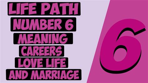 Know About Life Path Number 6 Life Path Number 6 Careers Marriage