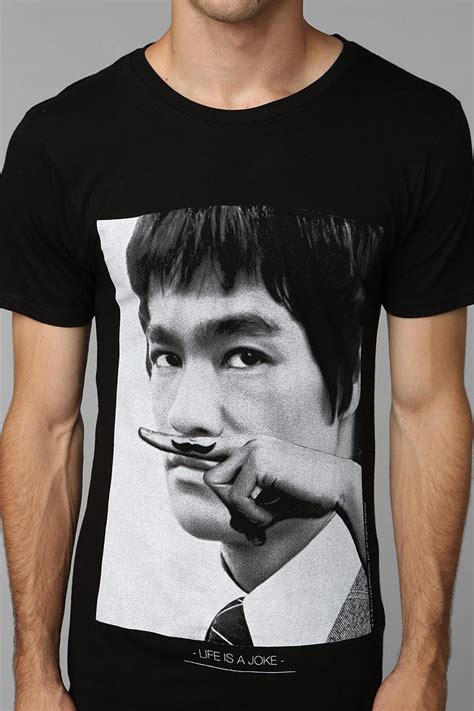 Lyst - Urban Outfitters Eleven Paris Bruce Lee Mustache Tee in Black for Men