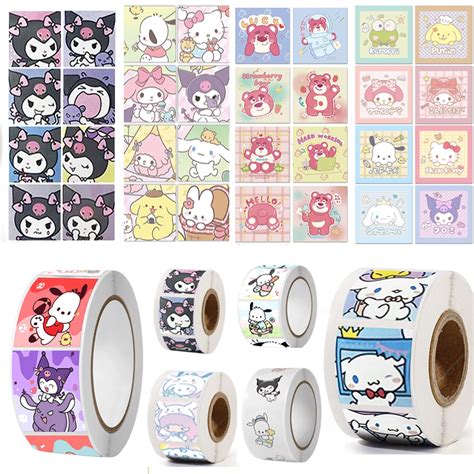 Jual 500pcs Roll Stiker Sanrio Kartun Lucu Stiker Bahan Melody Kuromi