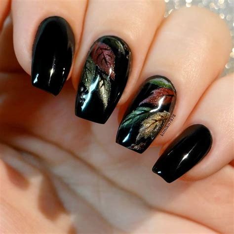 50 Fall Nail Colors To Inspire You In 2022 Short Coffin Nails Designs Fall Nail Art Fall