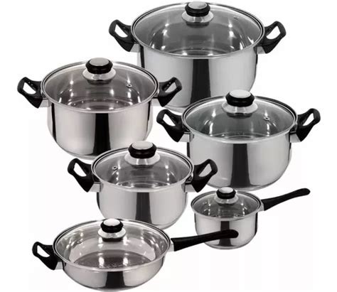 Bateria De Cocina Pz Acero Inoxidable Juego Set Completo Meses Sin