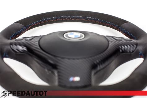 Aplati Alcantara Volant en Cuir BMW E46 E39 avec Écran Multifonction Et