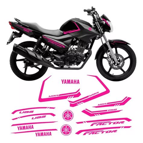 Adesivo Yamaha Factor Rosa Neon C D Parcelamento Sem Juros