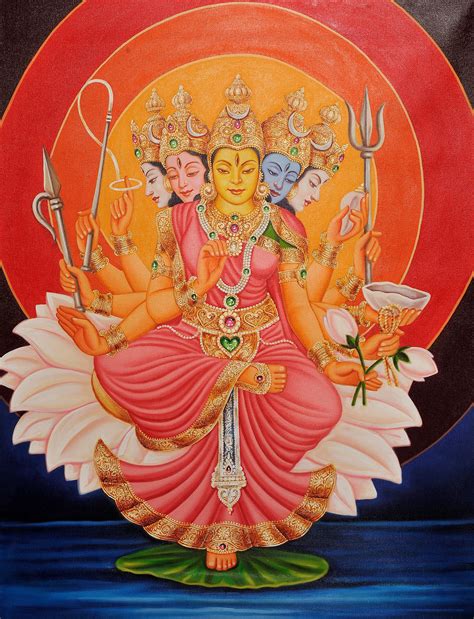 Goddess Gayatri | Exotic India Art