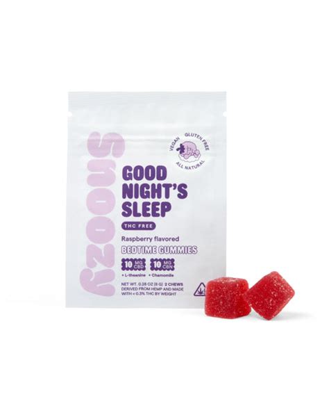 Snoozy Good Nights Sleep Thc Free Bedtime Gummies 2 Pack