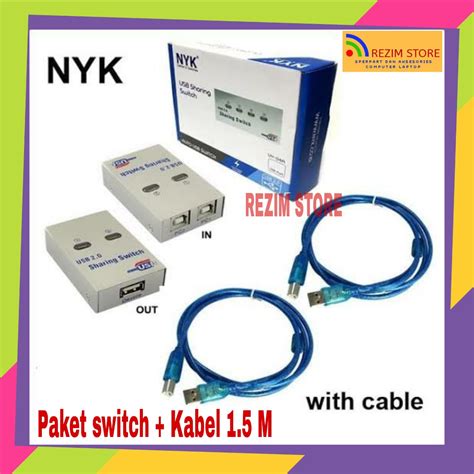 PAKET AUTO SWITCH PRINTER KABEL PRINTER USB 2 0 SHARING SWITCHER 1