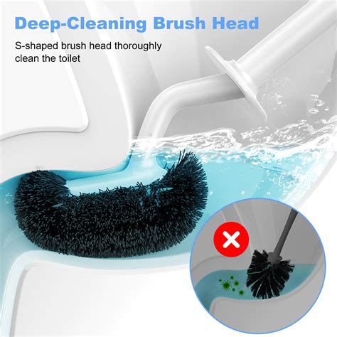 Toilet Bowl Brush Holder Set Curved Design Toilet Cleaner