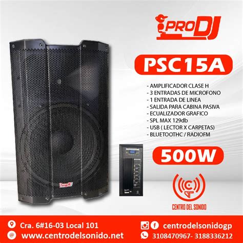 Cabina Activa PSC15A Pro Dj De 15 Centro Del Sonido