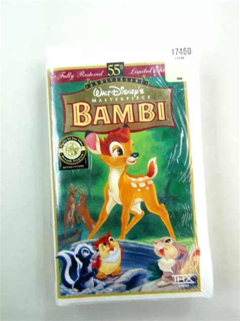 Walt Disneys Masterpiece Bambi Vhs Clamshell Th Anniversary Limited