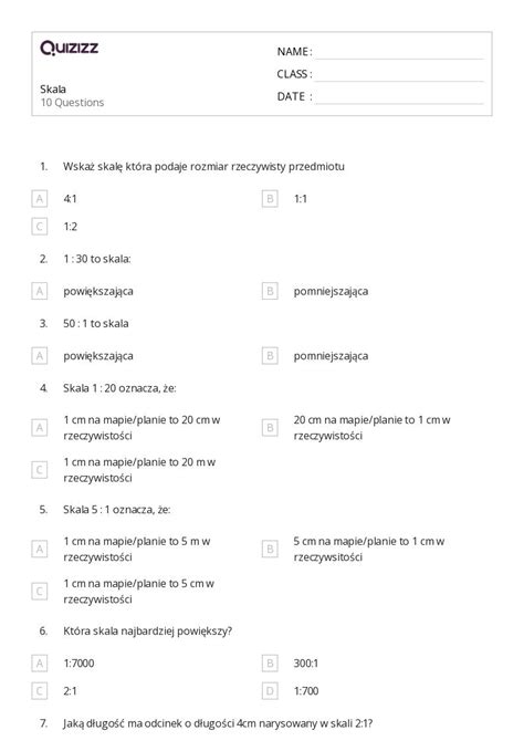 Ponad 50 Pomiar długości arkuszy roboczych dla Klasa 4 w Quizizz