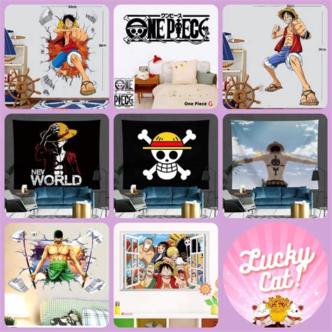 Jual Lucky Cat One Piece Anime Stiker Dinding Wallsticker Onepiece