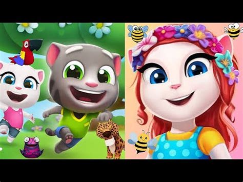 My Talking Angela 2 Flower Power Vs Talking Tom Gold Run GROW GO