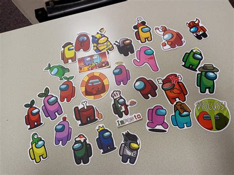 Among us stickers a friend gave me :O : r/AmongUs