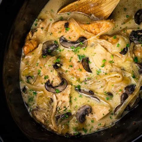 Creamy Crock Pot Chicken Marsala Saporito Kitchen