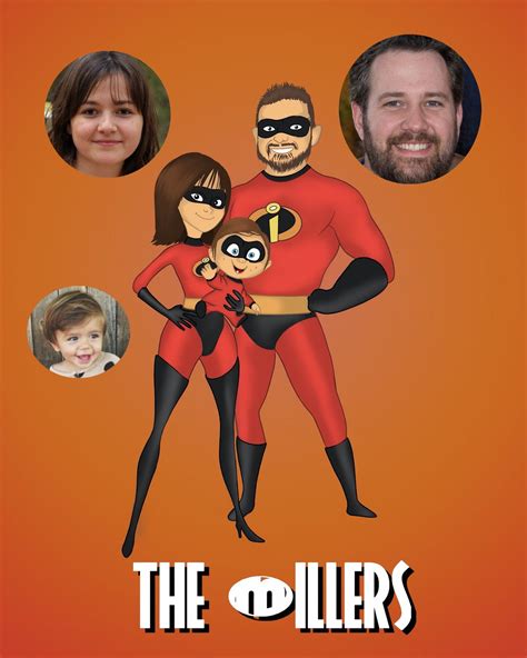 Incredibles Family Portrait Custom Family Portrait Family - Etsy