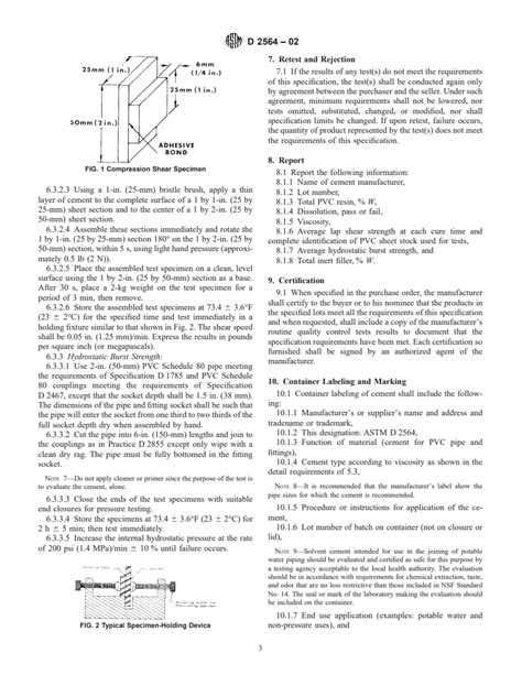 Astm D Standard Specification For Solvent Cements For Poly