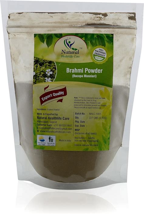 Natural Healthlife Care Natural Brahmi Powder Bacopa Monnieri