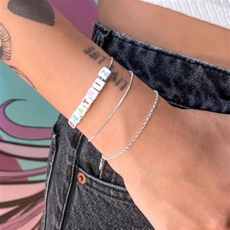 Pulseira Letrinhas Personalizada C U De Prata Acesse