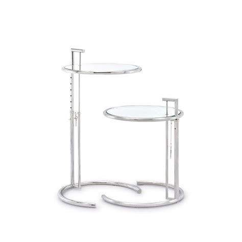 Zuri Modern Aileen Side Table Clear Glass With Brushed Stainless Steel Base Wellnestcares