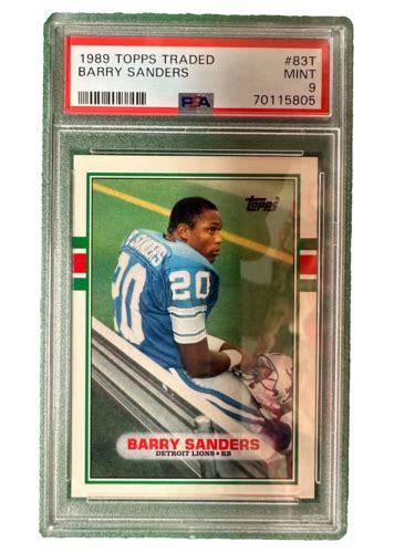 Topps Traded Barry Sanders Rookie Card Psa Ebay