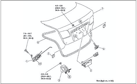 Mazda Service Manual Trunk Lid Disassembly Assembly Trunk Lid