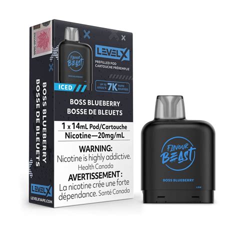 Boss Blueberry Iced Level X Flavour Beast Pods Ml Vapeloft