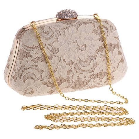 Women S Elegant Floral Lace Evening Clutch Party Prom Handbag Bridal