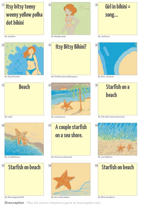 Itsy Bitsy Teeny Weeny Yellow Polka Dot Bikini Drawception