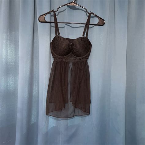 Victorias Secret Babydoll Sexy Black Lingerie Nighty Gem