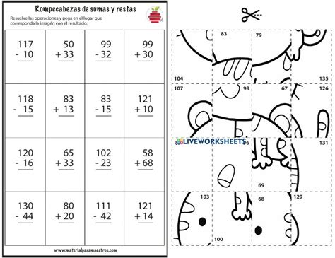 Sumas Y Restas Para 3er Grado