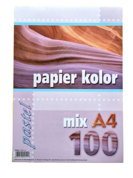 Papier Ksero A Ark Pastelowe Kolory Kreska C Cena