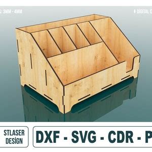 Laser Cut Desktop Organiser Svg Files Vector Files For Wood Laser