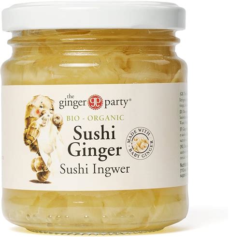 The Ginger People Organic Pickled Sushi Ginger 190g Amazon Co Uk Grocery